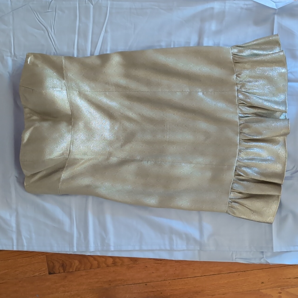 Selina designer gold short formal dress sz 12